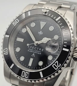 Reloj James Bond SPECTRE Negro Personalizado Seiko TMI NH35 Movimiento Automático 10ATM Oyster - Imagen 1 de 20
