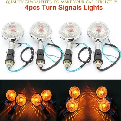 Para Yamaha V Star 1100 XVS1100 4X Indicador de giro transparente Luz intermitente Lámpara Foto 1 de 4