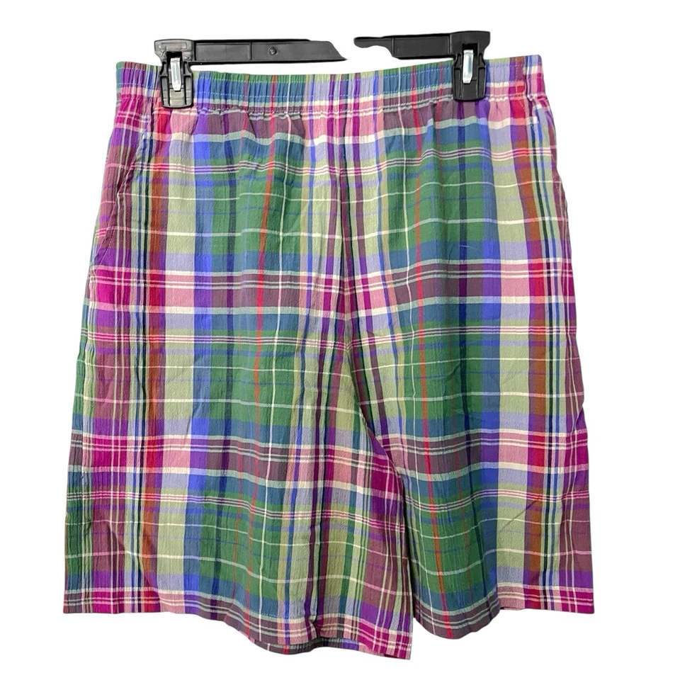 Vintage Koret Womens Medium 90s Checkered Plaid High Waisted Shorts USA Made - Image 1 of 4