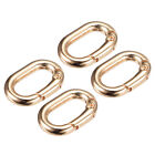 0.83" Spring Oval Ring Snap Clip Trigger for Bag Purse Keychain, 4Pcs Gold