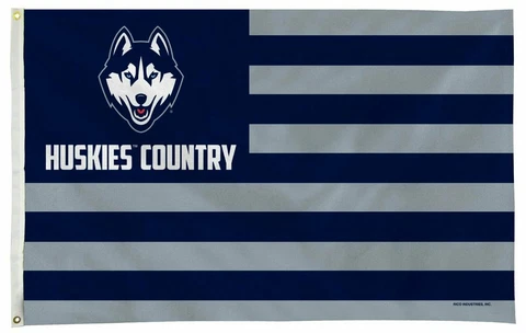Connecticut Huskies UCONN Flag Banner 3x5 Country Design Outdoor University of Cover