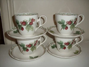 4 Noritake Primachina  Royal Orchard #9416  Tea Cups & Saucers- Japan - Picture 1 of 5