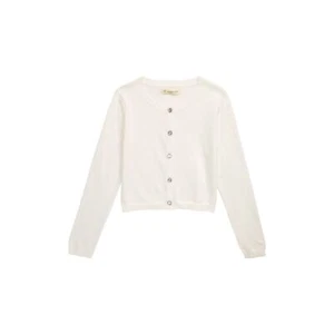 Tucker + Tate Kids' Sparkle Cardigan in Silver Sparkle 5 New Nwt Nordstrom Knit - Picture 1 of 8