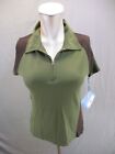 Nwt Tactel Size M Womens Multicolor 1/2 Zip Collared Short Sleeve Polo Shirt 325
