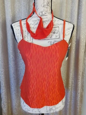 NEW Carrie Amber Women's Intimates Red Chemise & Red Thong Built In Bra Size L - Image 1 of 4