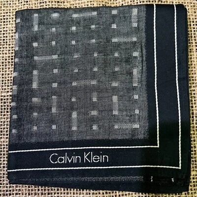 PAÑUELO ARTÍSTICO HOMBRE LÍNEA DE PUNTOS NEGRO CLÁSICO ALGODÓN VINTAGE PAÑUELO DE BOLSILLO 19" Foto 1 de 3