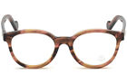 Moncler Ml5041 055 Brown Havana Round Plastic Eyeglasses Frame 50-19-145 5041
