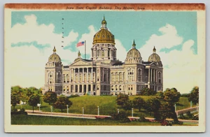 Postcard Des Moines Iowa State Capitol Building Linen Posted 1946 VTG - Picture 1 of 2