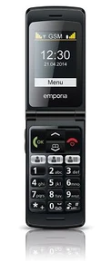 Emporia F220_001_CP 2,2 Zoll FLIP Basic Handy schwarz/champagner #sehr gut - Bild 1 von 4