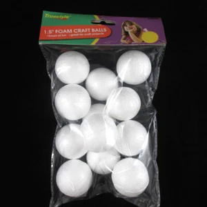 36 Ct Foam Balls 1.5" Round White Foam Polystyrene Sphere Art Craft - Picture 1 of 1