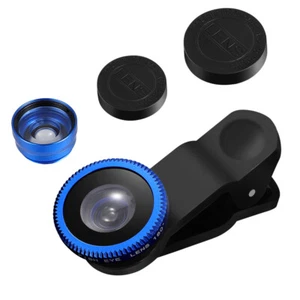 Fisheye Macro Wide Angle Lens Portable Phone Camera Universal Kit - Zdjęcie 1 z 12