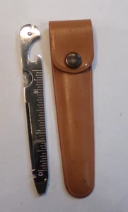 B & B Multi Tool Made in ITALY Scissors Ruler Bottle Opener Nail File + Case - Picture 1 of 6