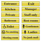 Information Signs Gold Background Self Adhesive Stickers Warning Safety Sign