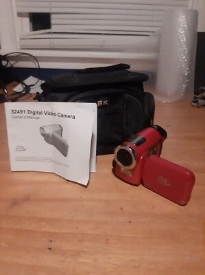 Pink Camcorder by Digital Concepts with bag and manual  - Image 1 of 3