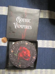 NEW!COLLECTIBLE GOTHIC VAMPIRES SET 4 COASTER by DESIGNED BLANCA ROSES&SCKELETON - Picture 1 of 2