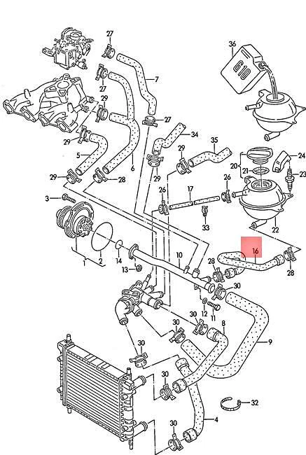 Genuine Volkswagen Coolant Hose NOS VW Polo Derby Vento-Ind 867121109B - Image 1 of 1