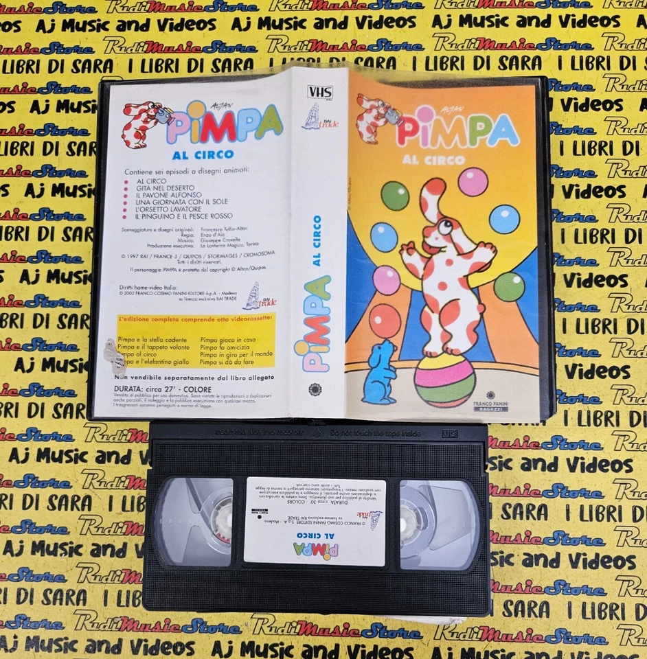 VHS film PIMPA al circo ENZO d'ALO' 2002 RAI TRADE-FRANCO PANINI RAGAZZI (F155) - Immagine 1 di 1