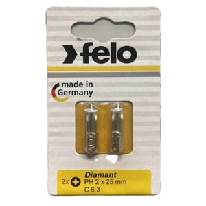 Felo Bits - 2 Stück Diamant PH 2 x 25mm C6,3 - - Bild 1 von 1