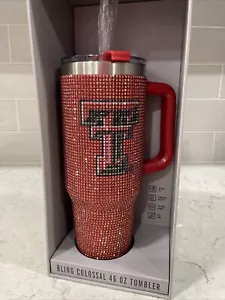 TEXAS TECH Bling Colossal 46oz LIMITED EDITION Steel Tumbler Rhinestone In Box - Picture 1 of 12
