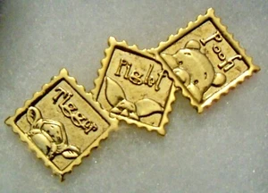 Disney - Pooh / Piglet / Tigger Gold Pin NOS  - Picture 1 of 3