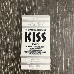 KISS 13° Annuale New York KISS Expo Biglietto Vintage Stub 25 Aprile 1999 - Foto 1 di 2