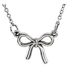 Tiny Posh® Knotted Bow 16-18" Necklace In Sterling Silver