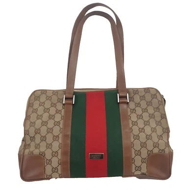 Bolso de Mano Gucci GG Mujer Marrón Monograma Edición Limitada Lona Cuero Foto 1 de 4