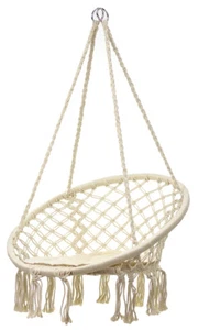 Hängesessel Schaukel Ethno Look Garten Outdoor inkl. Kissen Hängematte 70, 80cm - Bild 1 von 3