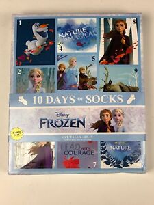 Disney Frozen Princess Toddler Girls 10 Days of Socks NWT Advent Calendar