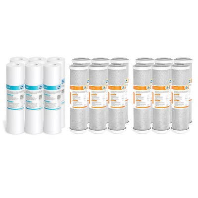 3-Stage Reverse Osmosis Sediment CTO Carbon Block Water Filter Replacement Set - Image 1 of 4