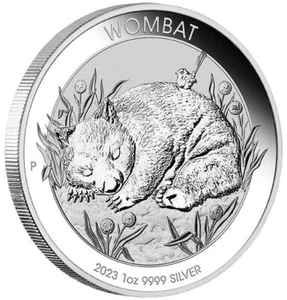 Moneda de plata pura australiana Wombat 2023 de 1 oz en cápsula Perth como nueva - Imagen 1 de 3