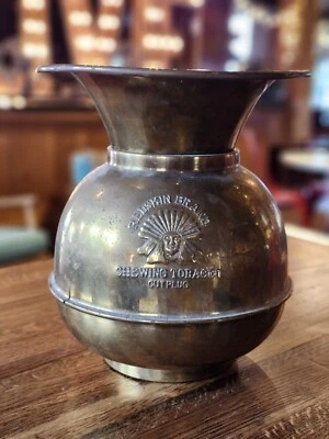 Tapón de latón tapón de corte de tabaco para mascar marca Redskin de colección 10" Foto 1 de 4