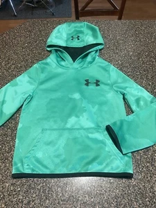 boys yxs under armour hoodie green - Picture 1 of 7