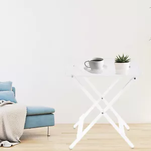 Foldable Table Acrylic Transparent Table Sofa Snack Coffee Laptop End Side Table - Picture 1 of 10