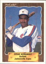 1990 Jacksonville Expos ProCards #1385 Cesar Hernandez