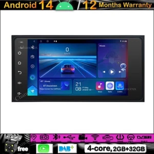 7"Android 14 Autoradio GPS SAT Navi DAB For Toyota Aversis Yaris Fortuner Hiace - Bild 1 von 12