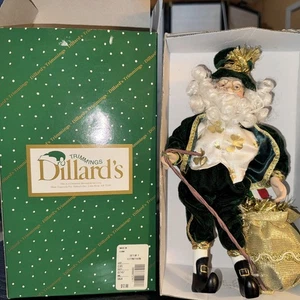 Vintage Dillard's Trimmings irischer Kobold Weihnachtsmann mit Beutel mit Goldmünzen Figur - Bild 1 von 7