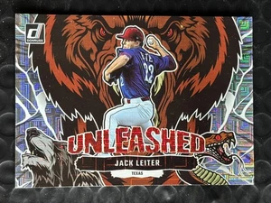 2023 Panini Donruss - Unleashed Jack Leiter #U6 Silver (RC) Texas Rangers - Picture 1 of 2