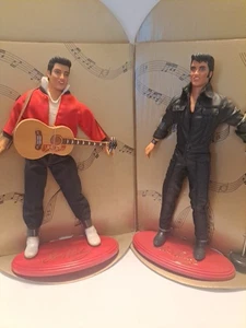 Lot Of (2) Vtg Elvis Figures Jailhouse Rock And 69 Special. Iconic Dress 1998 - Picture 1 of 8