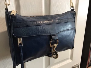 REBECCA MINKOFF Mini MAC Navy Blue Leather Crossbody Shoulder Bag Used Once $300 - Bild 1 von 10