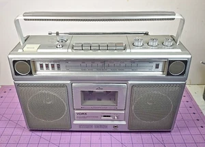 YORX K6061 Stereo Vintage Boom Box AM FM Radio Cassette 8 Track - parts / repair - Picture 1 of 14