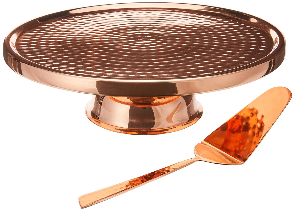 Godinger Cake Stand/server Copper Finish One Size