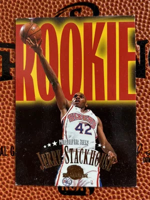 1995-96 SkyBox Rookie Card Jerry Stackhouse #235 RC 76ers - Image 1 of 2