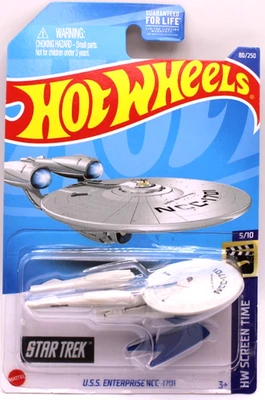 Hot Wheels 2022 Main Line #80 Star Trek U.S.S. Enterprise NCC-1701 white - Image 1 of 4