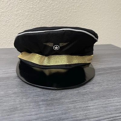 Disfraz Sombrero de Piloto de Aerolínea, Negro, Talla Única Foto 1 de 4