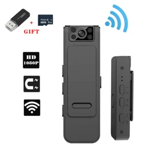 1080P HD Wi-Fi Video DVR IR Night Cam 5-hour Camcorder Mini Body Police Camera - Picture 1 of 14