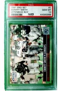  Emmitt Smith PSA 10 Pro Set GEM MT #1 '1991 🏈  - Picture 1 of 11