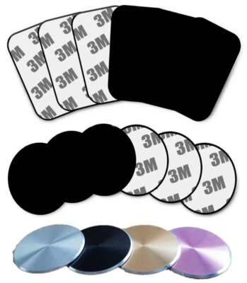 Magnetic Car Phone Holder Replacement Plates Mobile Spare Metal Plate Sticky Pad - Image 1 of 4