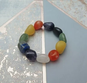 Pulsera de curación Chakra Crystal Power con piedras preciosas naturales reales - Imagen 1 de 1