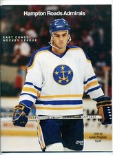 Vintage Hampton Roads Admirals Hockey 1991-1992 Game Program